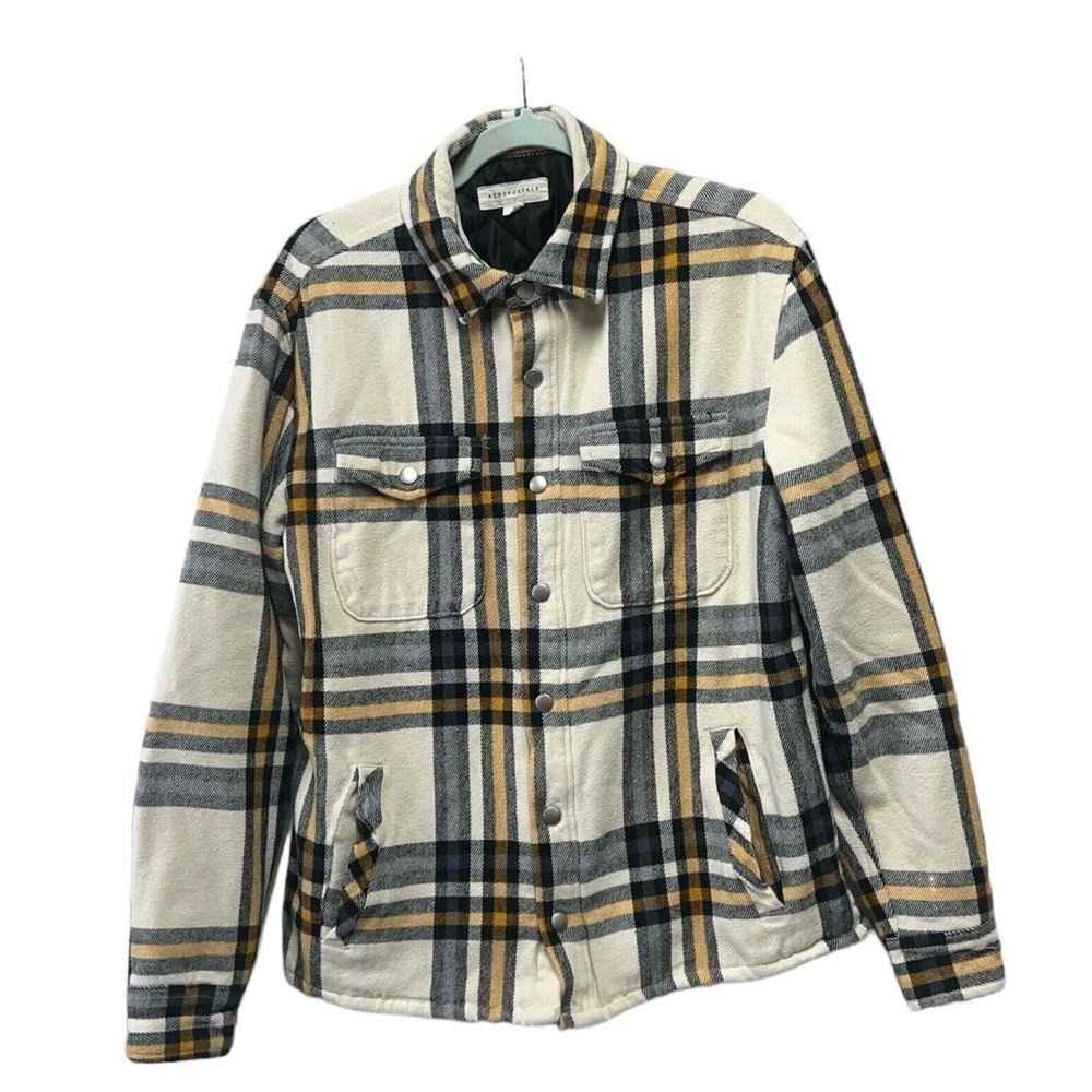Aeropostale Insulated Flannel Snap Front Jacket Button Up Plaid Small